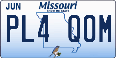 MO license plate PL4Q0M
