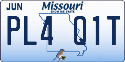 MO license plate PL4Q1T