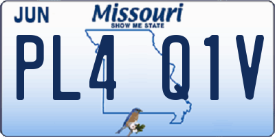 MO license plate PL4Q1V