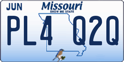 MO license plate PL4Q2Q