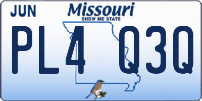 MO license plate PL4Q3Q