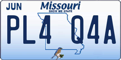 MO license plate PL4Q4A