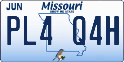 MO license plate PL4Q4H