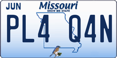 MO license plate PL4Q4N