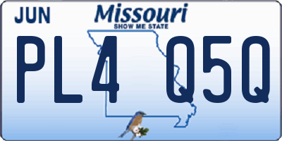 MO license plate PL4Q5Q