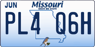 MO license plate PL4Q6H