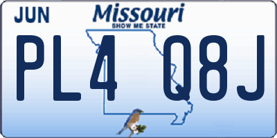 MO license plate PL4Q8J
