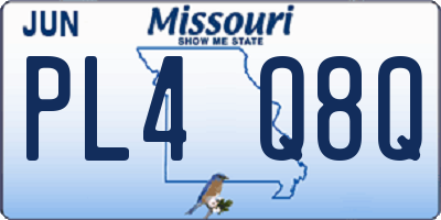 MO license plate PL4Q8Q