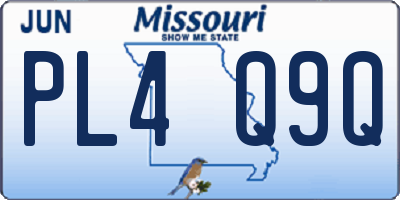 MO license plate PL4Q9Q