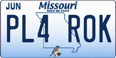 MO license plate PL4R0K