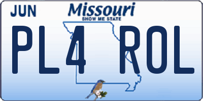 MO license plate PL4R0L