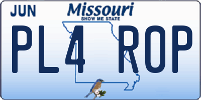 MO license plate PL4R0P