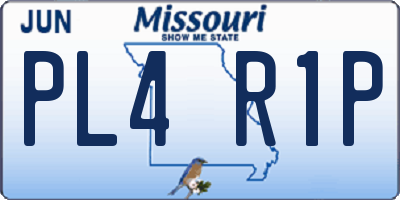 MO license plate PL4R1P