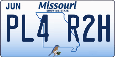 MO license plate PL4R2H