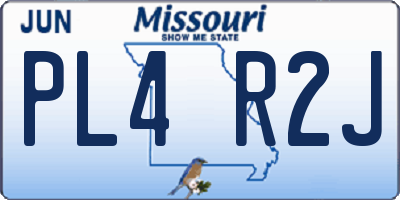 MO license plate PL4R2J