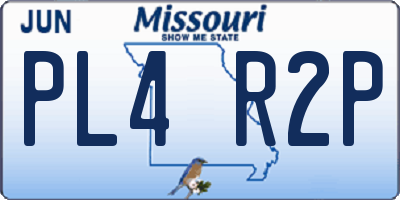 MO license plate PL4R2P