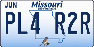 MO license plate PL4R2R