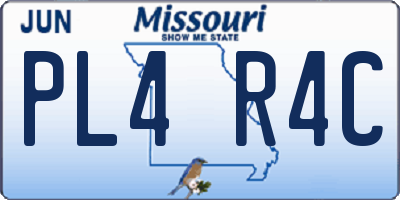 MO license plate PL4R4C