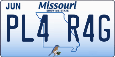 MO license plate PL4R4G