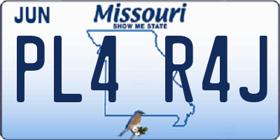 MO license plate PL4R4J