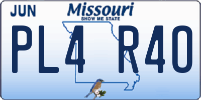MO license plate PL4R4O