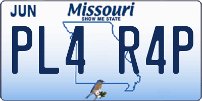 MO license plate PL4R4P
