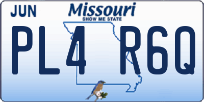 MO license plate PL4R6Q