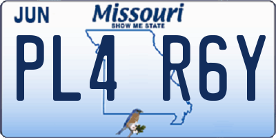 MO license plate PL4R6Y