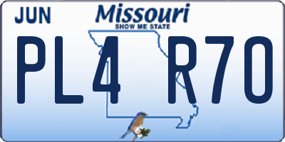 MO license plate PL4R7O