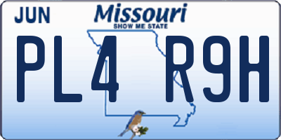 MO license plate PL4R9H
