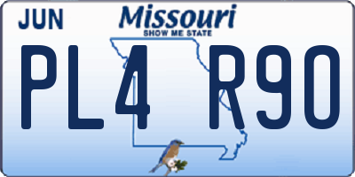 MO license plate PL4R9O