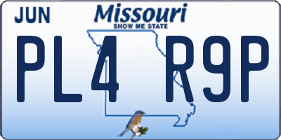 MO license plate PL4R9P