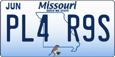 MO license plate PL4R9S