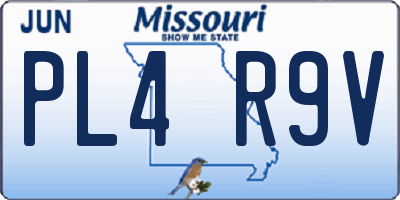 MO license plate PL4R9V