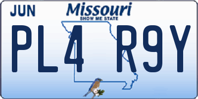 MO license plate PL4R9Y