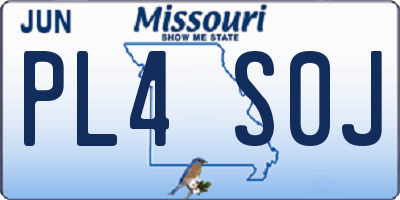MO license plate PL4S0J