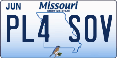 MO license plate PL4S0V