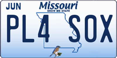 MO license plate PL4S0X