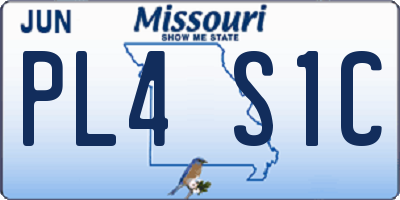 MO license plate PL4S1C