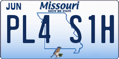 MO license plate PL4S1H