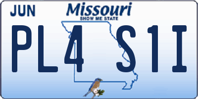 MO license plate PL4S1I