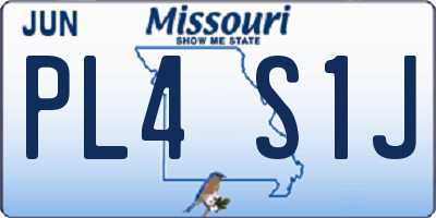 MO license plate PL4S1J