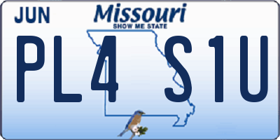 MO license plate PL4S1U