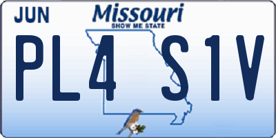 MO license plate PL4S1V
