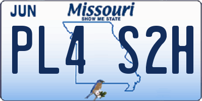 MO license plate PL4S2H