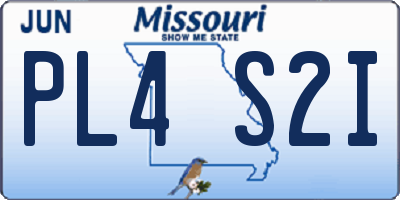 MO license plate PL4S2I