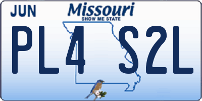 MO license plate PL4S2L