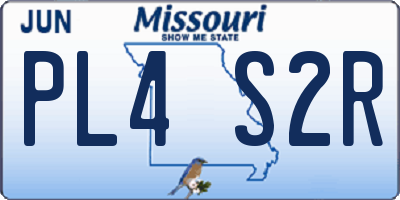 MO license plate PL4S2R