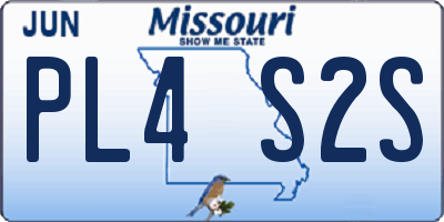 MO license plate PL4S2S