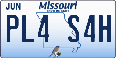 MO license plate PL4S4H